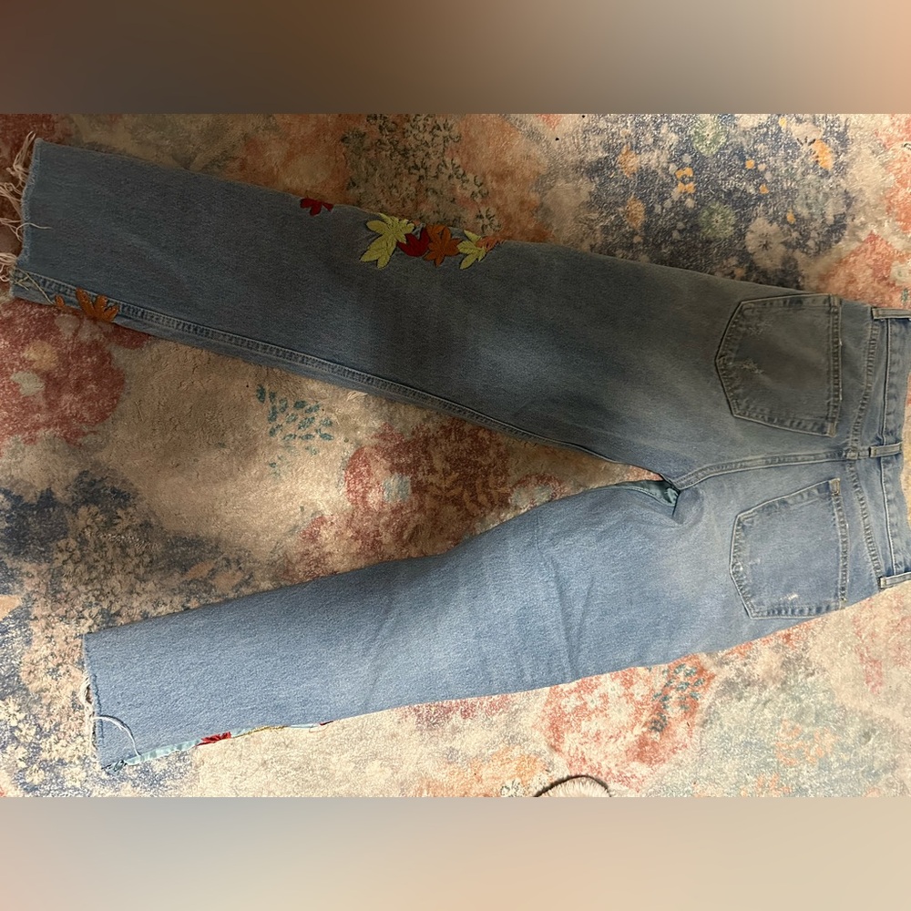 Zara Embroidered Jeans - Picture 8 of 10